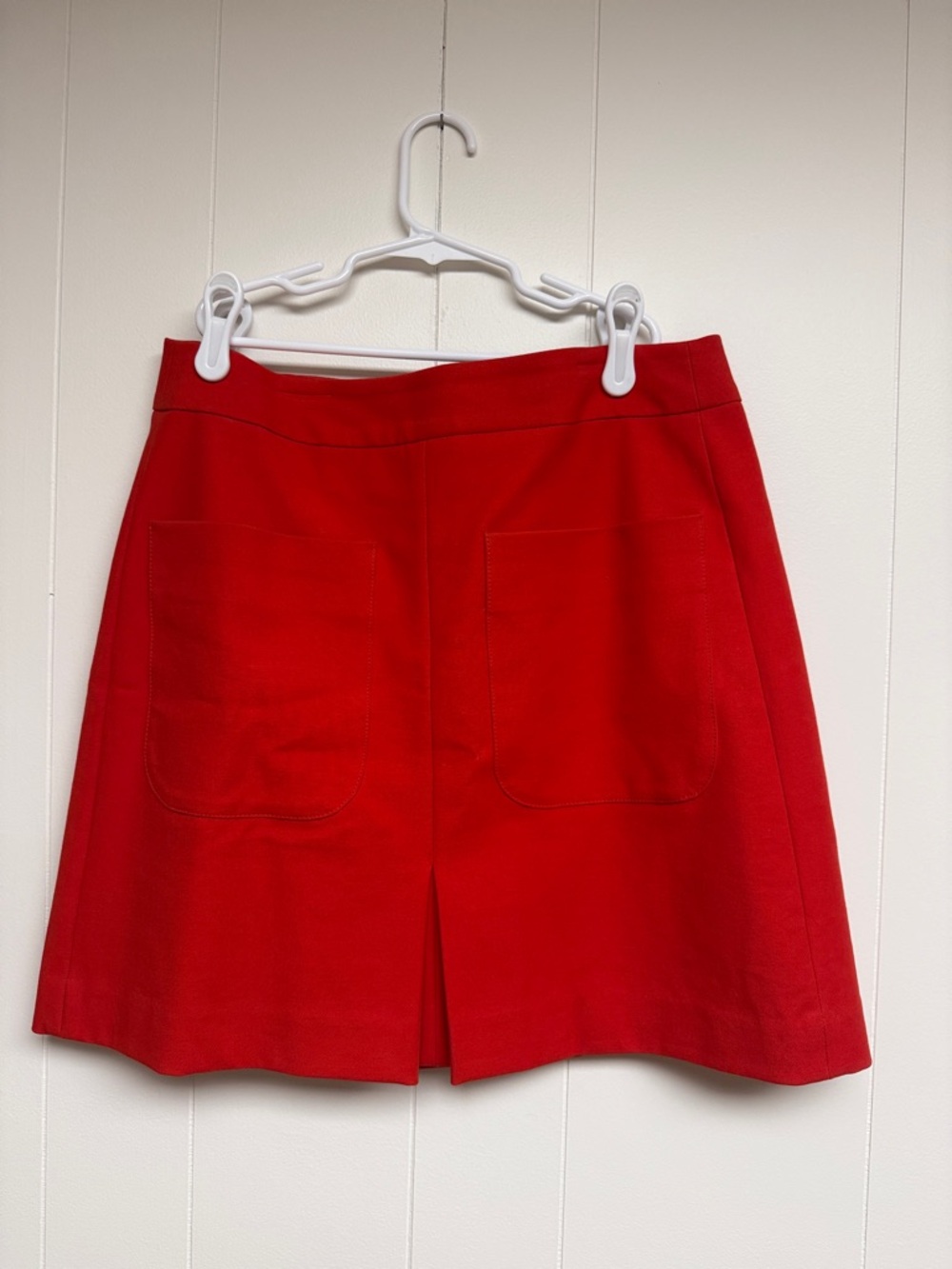 LOFT Red Skirt with Front Patch Pockets
